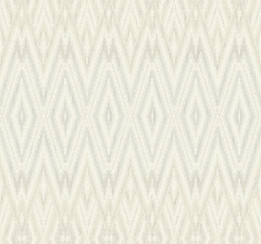 Šedo-béžová geometrická vliesová tapeta na zeď, EV3913, Candice Olson Casual Elegance, York - York