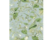 Modrá vliesová tapeta na zeď, květiny, BL1714, Blooms Second Edition Resource Library, York