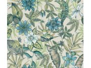 Tapety Yara York - Vliesová tapeta na zeď, tropický les, květiny, zvířata, BL1705, Blooms Second Edition Resource Library, York Vliesová tapeta na zeď, tropický les, květiny, zvířata, BL1705, Blooms Second Edition Resource Library, York