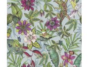 Vliesová tapeta na zeď, tropický les, květiny, zvířata, BL1701, Blooms Second Edition Resource Library, York Tapety Yara - York