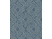 Modro-stříbrná geometrická vliesová tapeta na zeď, MD7131, Modern Metals, York