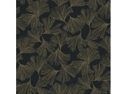 Černá vliesová tapeta se zlatými listy ginkga DD3742, Dazzling Dimensions 2, York