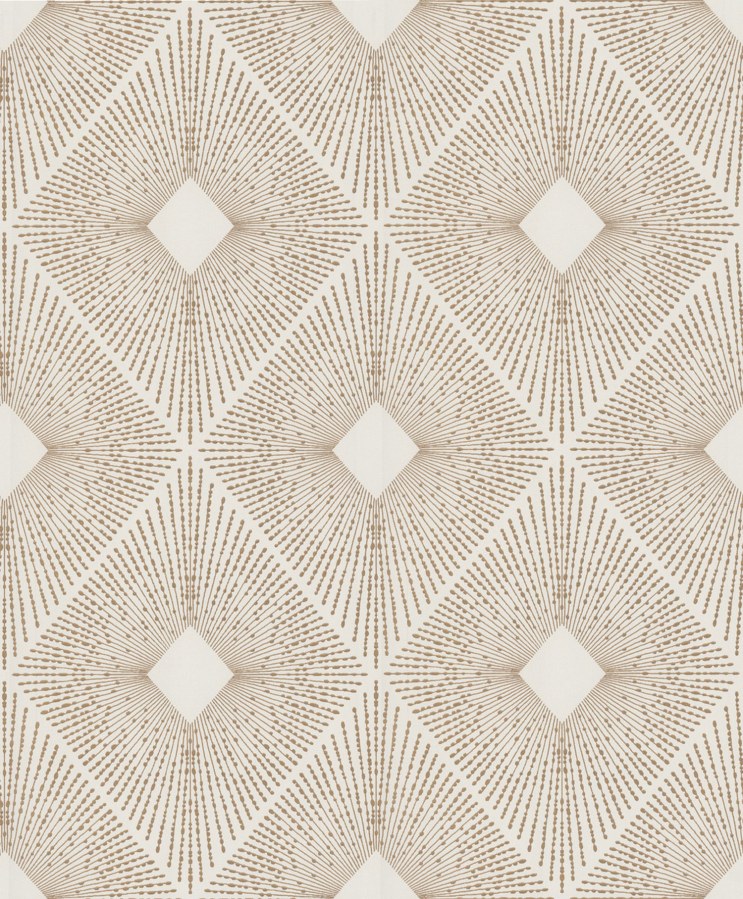Krémovo-zlatá geometrická vliesová tapeta na zeď, NW3592, Modern Metals, York - York