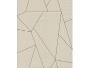 Béžovo-zlatá geometrická vliesová tapeta na zeď, NW3500, Modern Metals, York