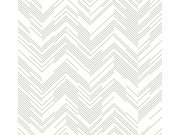 Bílo-stříbrná geometrická vliesová tapeta na zeď, MD7223, Modern Metals, York