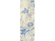 Modrá vliesová fototapeta na zeď, Květiny, listy, DG3LEI1031, Wall Designs III, Khroma by Masureel