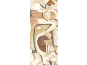 Hnědo-béžová grafická vliesová fototapeta na zeď, DG3WAR1012, Wall Designs III, Khroma by Masureel