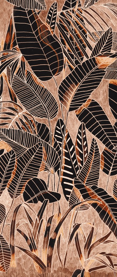 Tapety Yara - Khroma by Masureel - Hnědá vliesová fototapeta na zeď, Listy, DG3GRA1023, Wall Designs III, Khroma by Masureel Hnědá vliesová fototapeta na zeď, Listy, DG3GRA1023, Wall Designs III, Khroma by Masureel - Khroma by Masureel