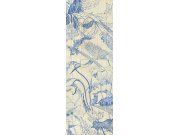 Modrá vliesová fototapeta na zeď, Květiny, listy, DG3LEI1032, Wall Designs III, Khroma by Masureel