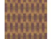 Tapety Yara Masureel - Vliesová tapeta s pruhy, fialová, hnědá, imitace látky, RIC103, Serica, Masureel Vliesová tapeta s pruhy, fialová, hnědá, imitace látky, RIC103, Serica, Masureel
