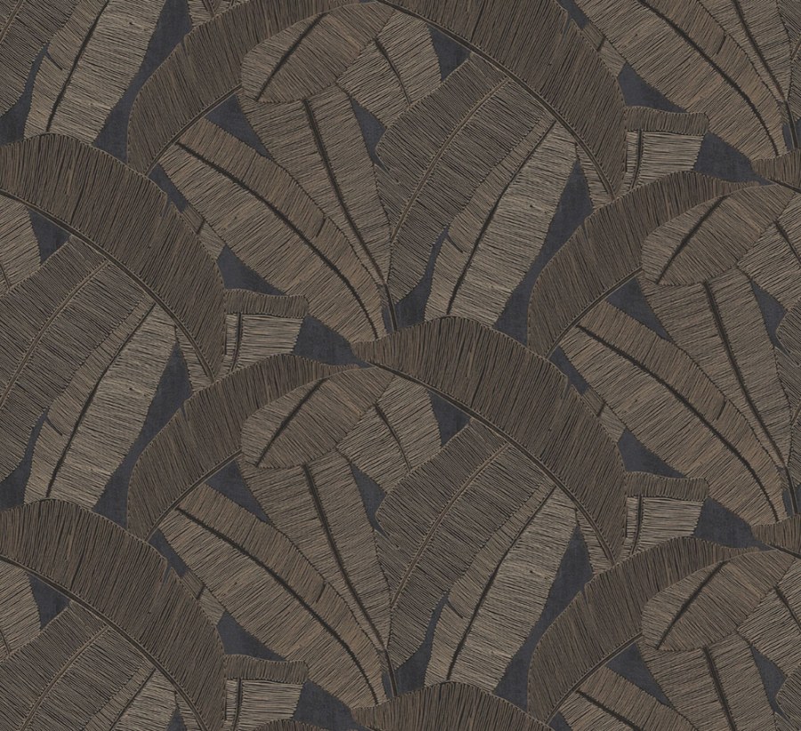 Vliesová tapeta na zeď, černá, stříbrná, RIC203 Serica Masureel - Masureel