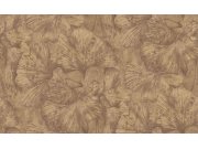 Vliesová tapeta na zeď, tmavě hnědá, listy, BM31001, Blumarine, Emiliana Parati Tapety Yara - Emiliana Parati
