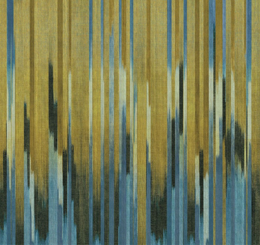 Tapety Yara - Masureel - Vliesová obrazová tapeta na zeď, imitace látky, modrá, černá, zelená, pruhy, DGRIC1041-300, Serica, Masureel Vliesová obrazová tapeta na zeď, imitace látky, modrá, černá, zelená, pruhy, DGRIC1041-300, Serica, Masureel - Masureel