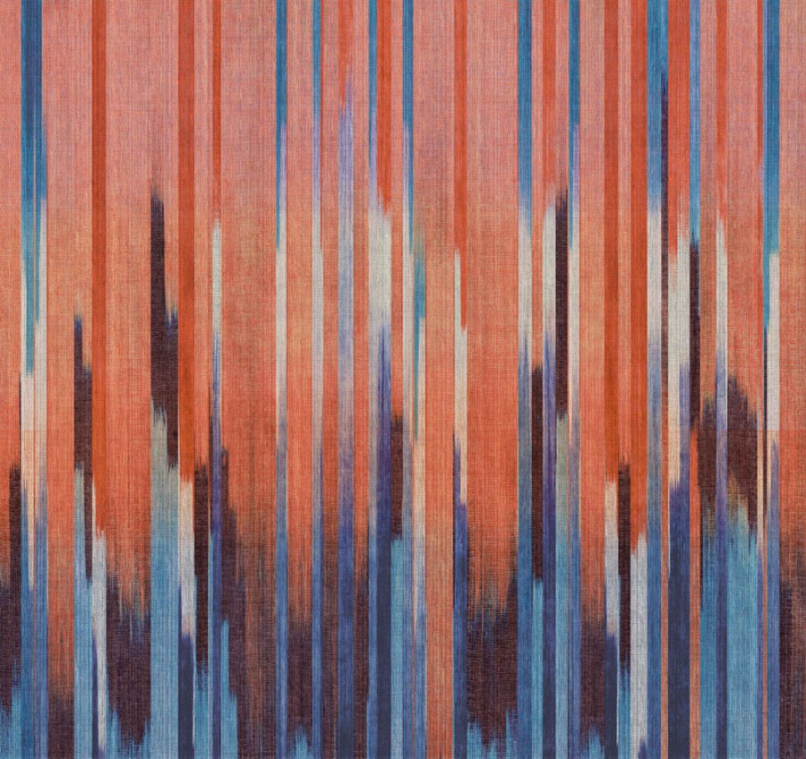 Vliesová obrazová tapeta na zeď, imitace látky, modrá, červená, pruhy, DGRIC1032-260, Serica, Masureel Vliesová obrazová tapeta na zeď, imitace látky, modrá, červená, pruhy, DGRIC1032-260, Serica, Masureel