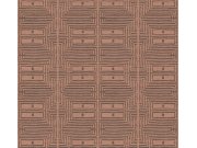 Tapety Yara Masureel - Vliesová tapeta na zeď, imitace látky, obrazce, oranžová, černá, RIC301, Serica, Masureel Vliesová tapeta na zeď, imitace látky, obrazce, oranžová, černá, RIC301, Serica, Masureel