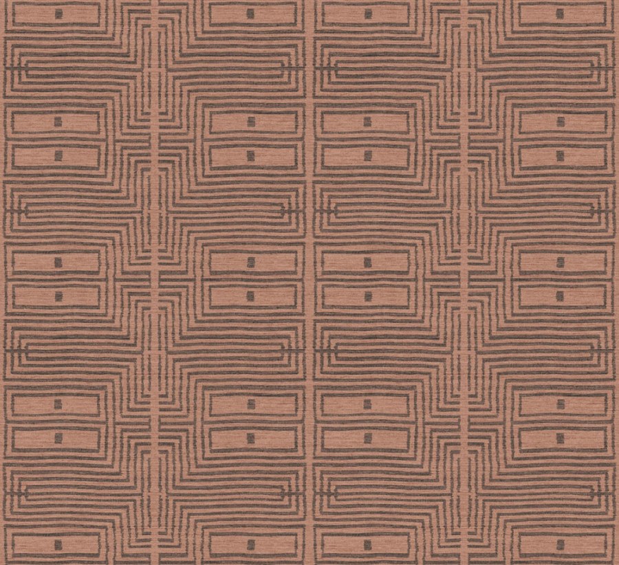 Tapety Yara - Masureel - Vliesová tapeta na zeď, imitace látky, obrazce, oranžová, černá, RIC301, Serica, Masureel Vliesová tapeta na zeď, imitace látky, obrazce, oranžová, černá, RIC301, Serica, Masureel - Masureel