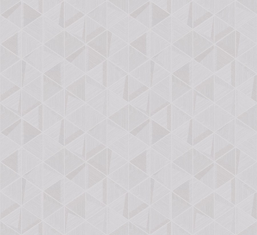 Vliesová obrazová tapeta na zeď, šedá, stříbrná, trojúhelníky, TRA103, Traces, Masureel - Masureel