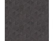 Vliesová tapeta na zeď, černá, hnědá, trojúhelníky, TRA101, Traces, Masureel