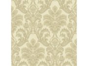 Vliesová zámecká tapeta na zeď, béžová, zlatá, damaškový vzor, A63701, Grandeco Tapety Yara - Grandeco