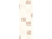 Vliesová obrazová tapeta na zeď, růžová, hnědá, vlnky ve čtvercích, DGTRA6032-260, Traces, Masureel