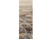 Vliesová obrazová tapeta na zeď, béžová, šedá, větvičky kvetoucí sakury, DGTRA5012-260, Traces, Masureel