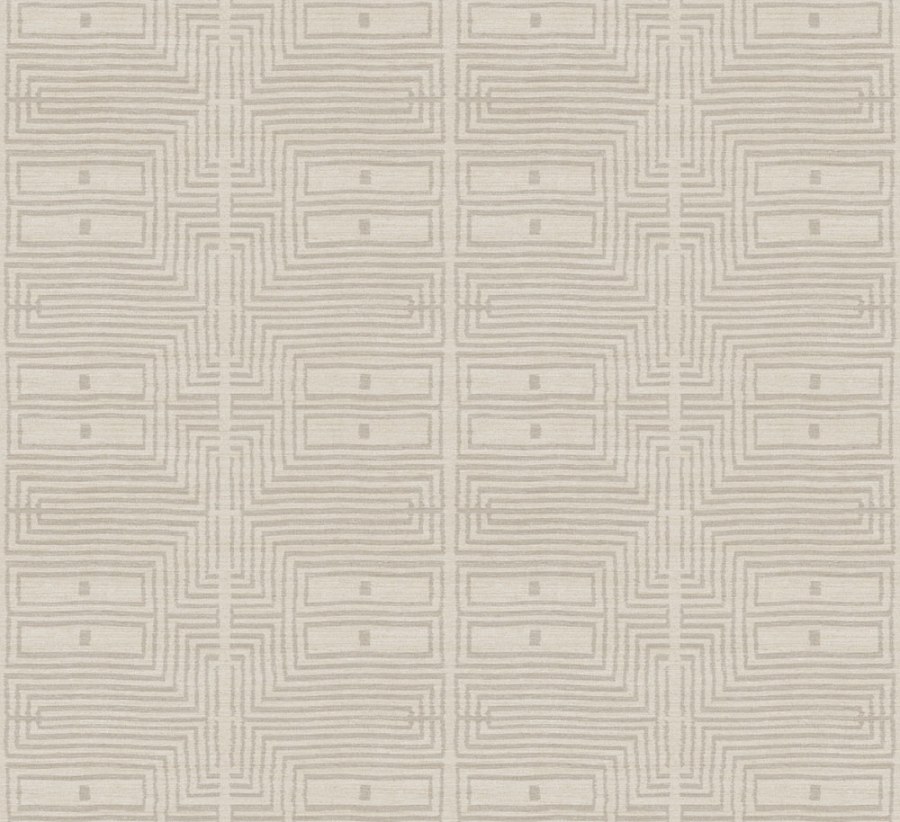 Vliesová tapeta na zeď, imitace látky, obrazce, béžová, RIC304, Serica, Masureel - Masureel