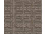 Vliesová tapeta na zeď, imitace látky, obrazce, hnědá, černá, RIC303, Serica, Masureel Tapety Yara - Masureel