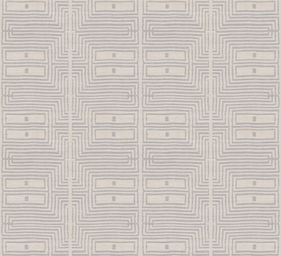 Vliesová tapeta na zeď, imitace látky, obrazce, béžová, šedá, RIC302, Serica, Masureel - Masureel