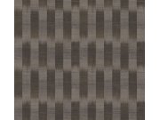 Vliesová tapeta s pruhy, černá, hnědá, imitace látky, RIC102, Serica, Masureel Tapety Yara - Masureel