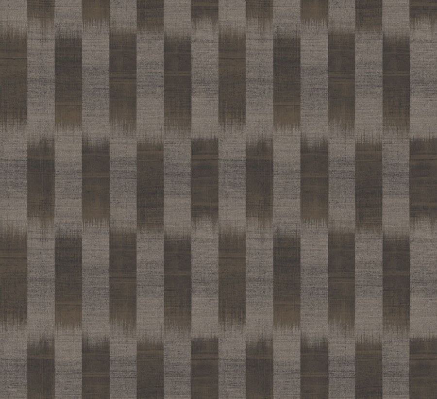 Vliesová tapeta s pruhy, černá, hnědá, imitace látky, RIC102, Serica, Masureel - Masureel