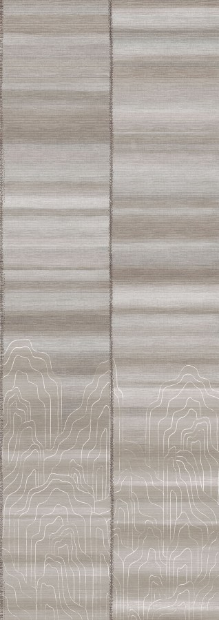 Vliesová obrazová tapeta na zeď, hnědá, šedá, pruhy, DGTRA8022-300, Traces, Masureel - Masureel