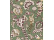 Vliesová tapeta na zeď, fialová, šedá, kvetoucí větvičky, ptáci, 5805p, Jaipur, Parato by Cristiana Masi