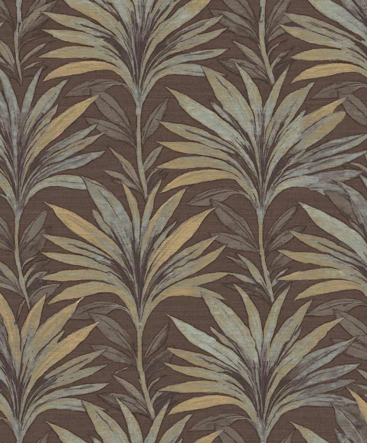 Vliesová tapeta na zeď, hnědá, šedá, listy, 5819, Jaipur, Parato by Cristiana Masi - Parato by Cristiana Masi