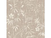 Vliesová tapeta na zeď, béžová, bílá, látková textura, rostliny, Z81051, Philipp Plein 2, Zambaiti Parati