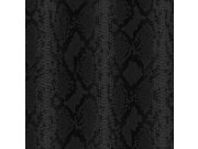 Vliesová tapeta na zeď, černá, imitace hadí kůže, Z81034, Philipp Plein 2, Zambaiti Parati