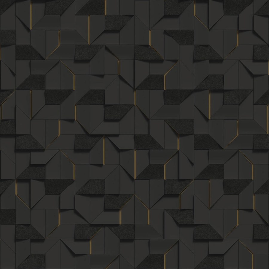 Vliesová 3D tapeta na zeď, černá, geometrický vzor, Z81001, Philipp Plein 2, Zambaiti Parati - Zambaiti Parati