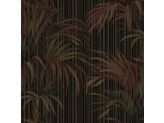 Vliesová tapeta na zeď, černá, hnědá, pruhy, listy, Z81014, Philipp Plein 2, Zambaiti Parati Tapety Yara - Zambaiti Parati