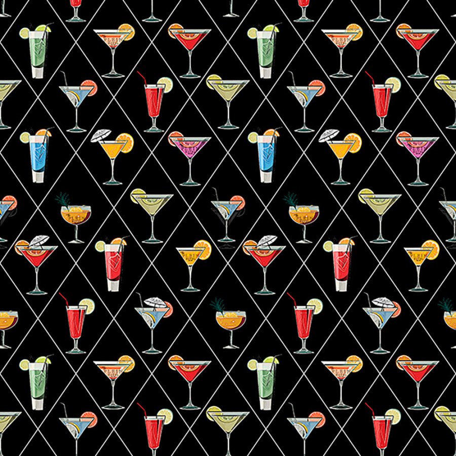 Vliesová obrazová tapeta na zeď, bílá, modrá, drinky, Z81080, Philipp Plein 2, Zambaiti Parati - Zambaiti Parati