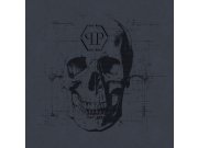 Vliesová obrazová tapeta na zeď, černá, lebka, Z81078, 3x3m, Philipp Plein 2, Zambaiti Parati