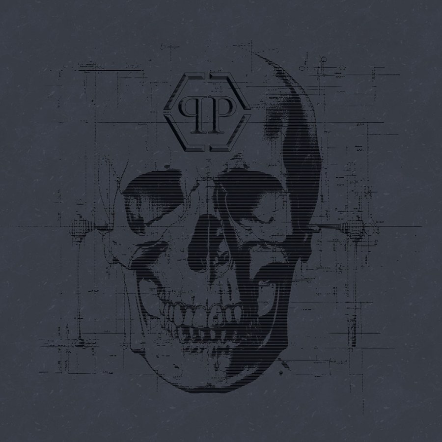 Vliesová obrazová tapeta na zeď, černá, lebka, Z81078, 3x3m, Philipp Plein 2, Zambaiti Parati - Zambaiti Parati