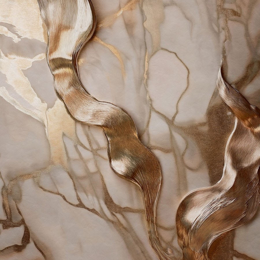 Vliesová obrazová tapeta na zeď, hnědá, béžová, mramor, Z81070, 3x3m, Philipp Plein 2, Zambaiti Parati - Philipp Plein