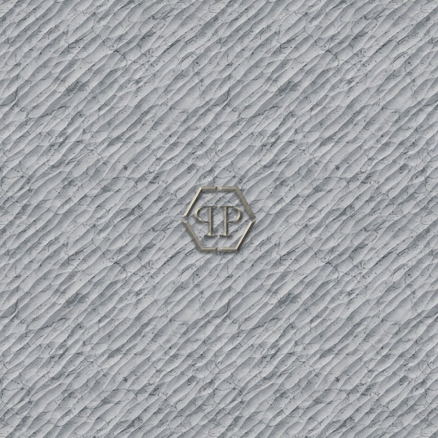 Vliesová obrazová tapeta na zeď, šedá, mramor, logo, Z81060, 3x3m, Philipp Plein 2, Zambaiti Parati - Zambaiti Parati