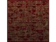 Vliesová obrazová tapeta na zeď, červená, zlatá, tygr, obrázky, Z81066, 3x3m, Philipp Plein 2, Zambaiti Parati Tapety Yara - Zambaiti Parati