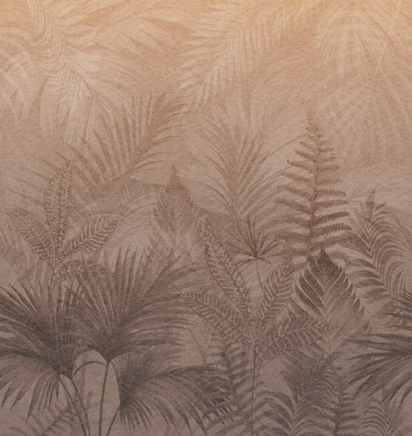 Vliesová obrazová tapeta na zeď, červená, hnědá, kapradiny, TND29098, Terra Nova, Decoprint - Decoprint