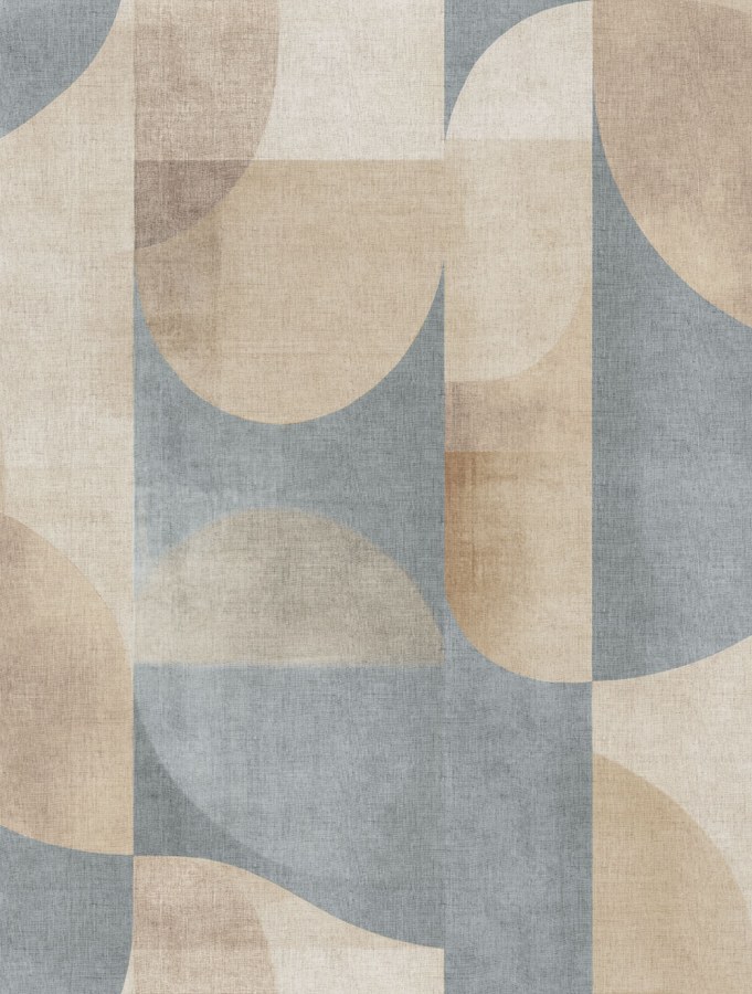 Vliesová obrazová tapeta na zeď, modrá, béžová, obrazce, TND29092, Terra Nova, Decoprint - Decoprint