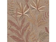 Tapety Yara Decoprint - Vliesová tapeta na zeď, červená, hnědá, imitace látky, listy, TN29082, Terra Nova, Decoprint Vliesová tapeta na zeď, červená, hnědá, imitace látky, listy, TN29082, Terra Nova, Decoprint