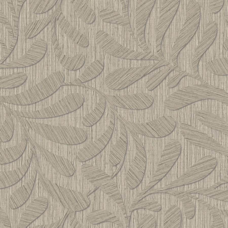 Vliesová tapeta na zeď, hnědá, šedá, imitace dřeva, listy, TN29051, Terra Nova, Decoprint - Decoprint