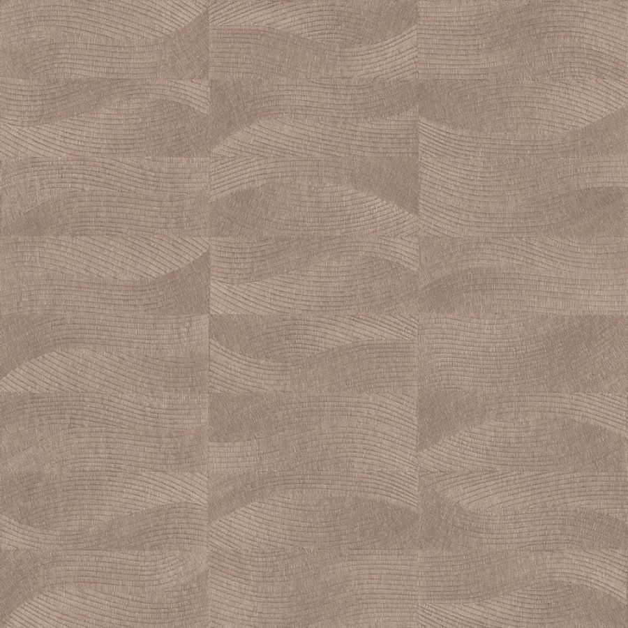 Vliesová tapeta na zeď, červená, hnědá, imitace výšivky, vlnky, TN29023, Terra Nova, Decoprint - Decoprint