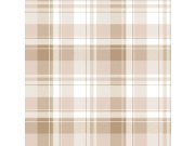 Vliesová tapeta na zeď, hnědá, béžová, imitace kárované látky, 4491, Momi, Parato by Cristiana Masi