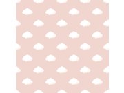 Vliesová tapeta na zeď, růžová, bílá, mráčky, 4459, Momi, Parato by Cristiana Masi